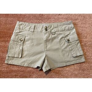 Los Angeles Sixty-Six Cargo Women’s Khaki Cotton Stretch Shorts Size 9